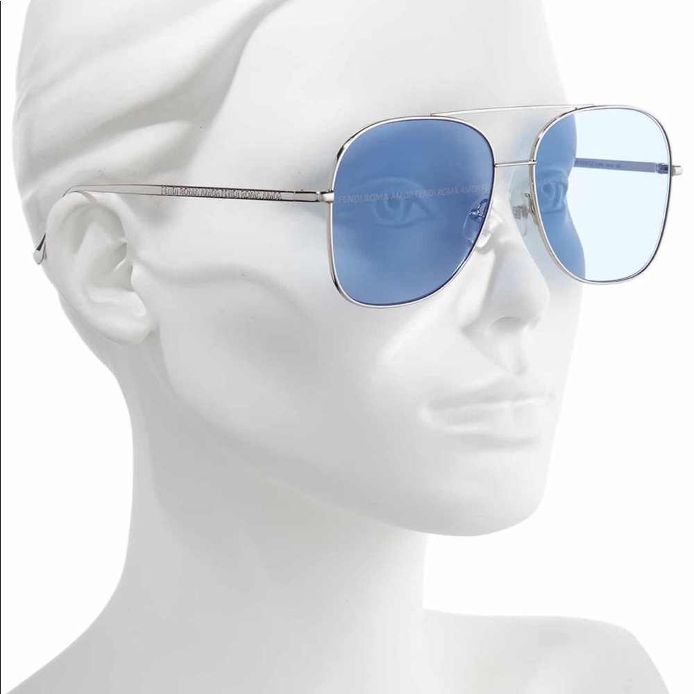 Fendi 59mm Holographic Aviator Sunglasses - Picture 8 of 8